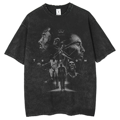 2024Basketball tshirt NBoversizeA men's black t-shirts