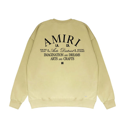 Amiri Long Sleeved Shirt Fashion Brand Crew Sweatshirts round Neck Sweater
