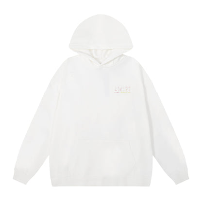 Amiri Hoodie AMI Colorful Pattern Letter Print Hooded Sweater for Men and Women