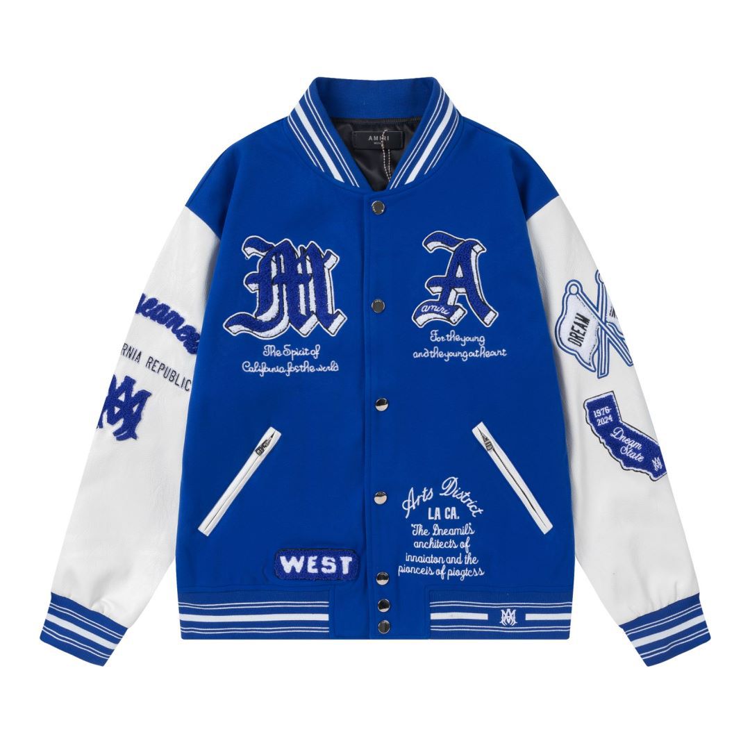 Amiri Jacket AMI Sanskrit logo embroidered jacket for men and women