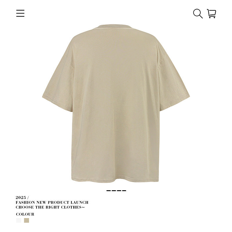 American vintage street T-shirt vintage loose cotton summer men