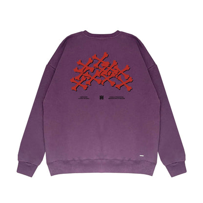 Amiri Long Sleeved Shirt Fashion Brand Crew Sweatshirts round Neck Sweater