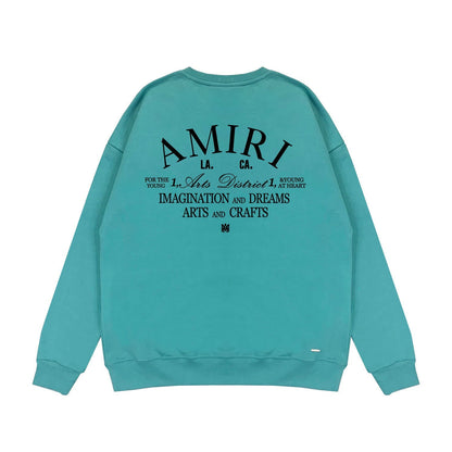 Amiri Long Sleeved Shirt Fashion Brand Crew Sweatshirts round Neck Sweater