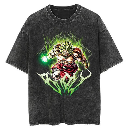 2024Men Streetwear Vintage Oversized T Shirt Japanese