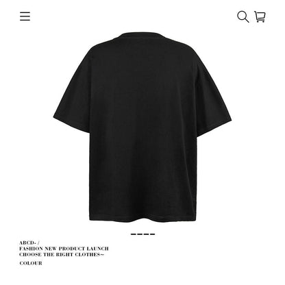 American vintage street T-shirt pure cotton men's and women's summer loose half-sleeves