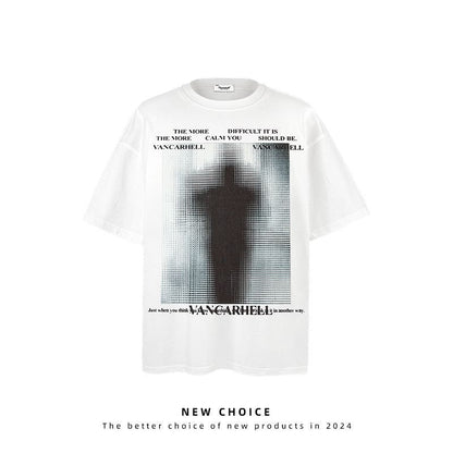 American vintage street T-shirt men's loose top