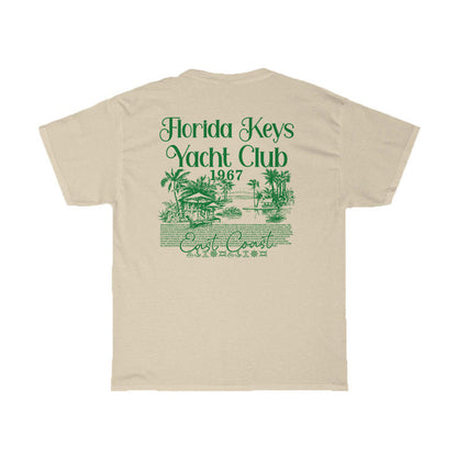 6903 Women Florida Yacht Club Back Print T Shirt Summer