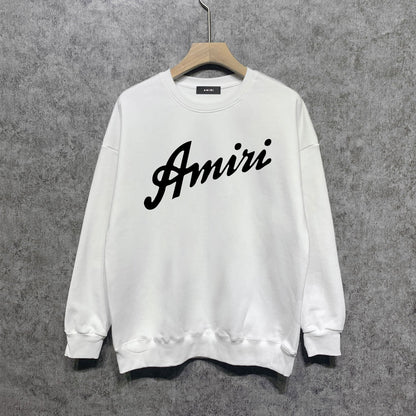 Amiri Long Sleeved Shirt Fashion Brand Crew Sweatshirts round Neck Sweater