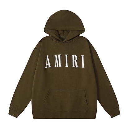 Amiri Hoodie AMI Letter logo print hooded sweater for men and women