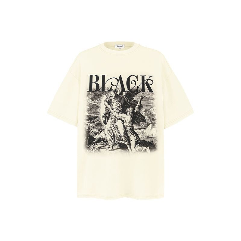 American vintage street T-shirt retro men loose
