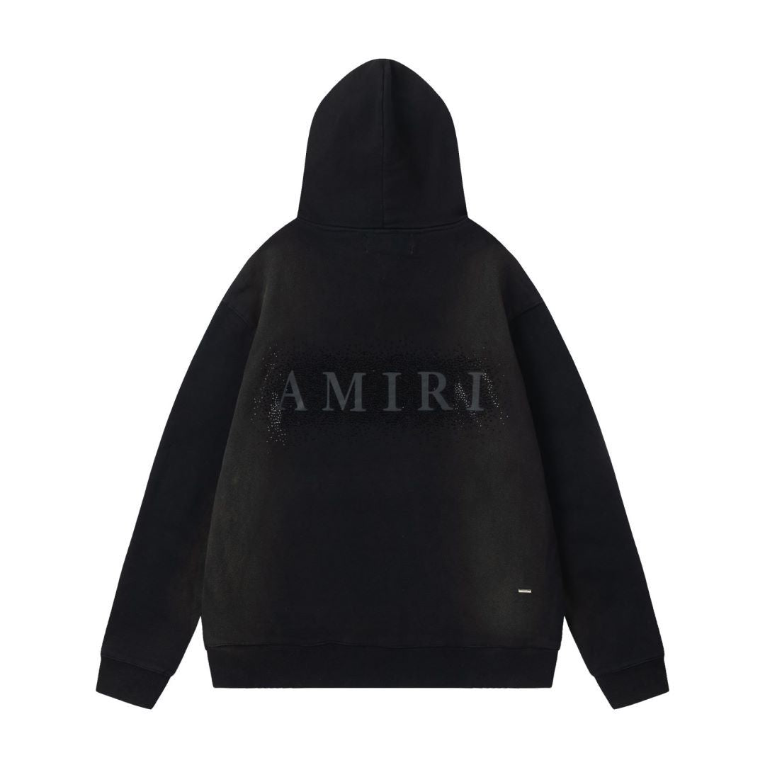Amiri Hoodie AMI Letter Logo Hot Diamond Printed Hooded Sweater Men and Women