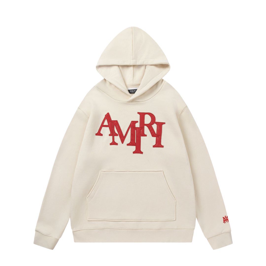 Amiri Hoodie AMI Patch Embroidered Letter Pattern Hooded Sweater