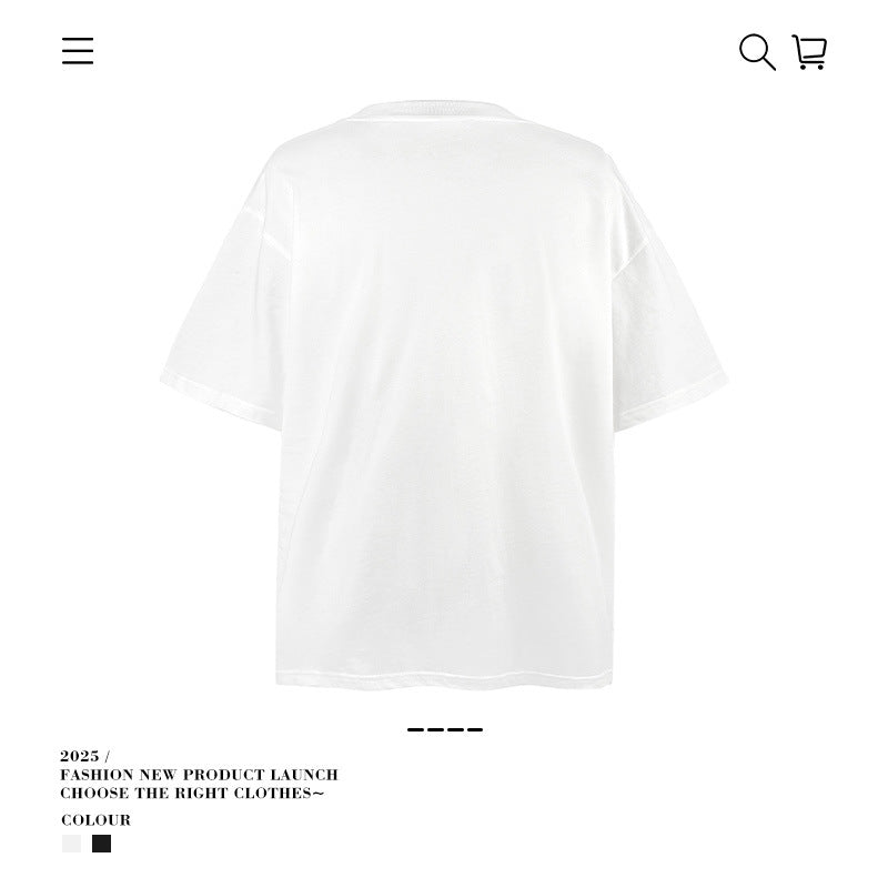 American vintage street T-shirt vintage summer men's loose