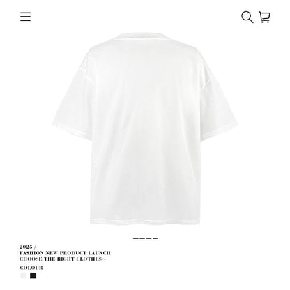 American vintage street T-shirt vintage summer men's loose