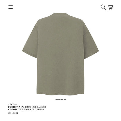 American vintage street T-shirt pure cotton men's and women's summer loose