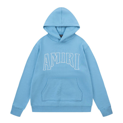 Amiri Hoodie AMI Letter logo print pullover hooded sweater for men and women