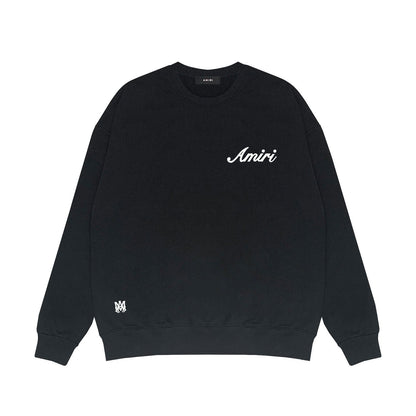 Amiri Long Sleeved Shirt Fashion Brand Crew Sweatshirts round Neck Sweater
