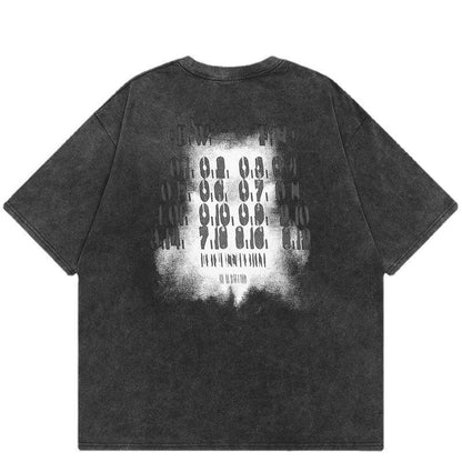 2024Men Streetwear Hip Hop Oversize T Shirt Blue Shadow