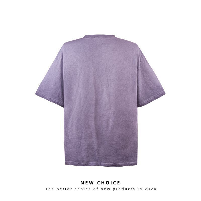 American vintage street T-shirt vintage men's summer loose