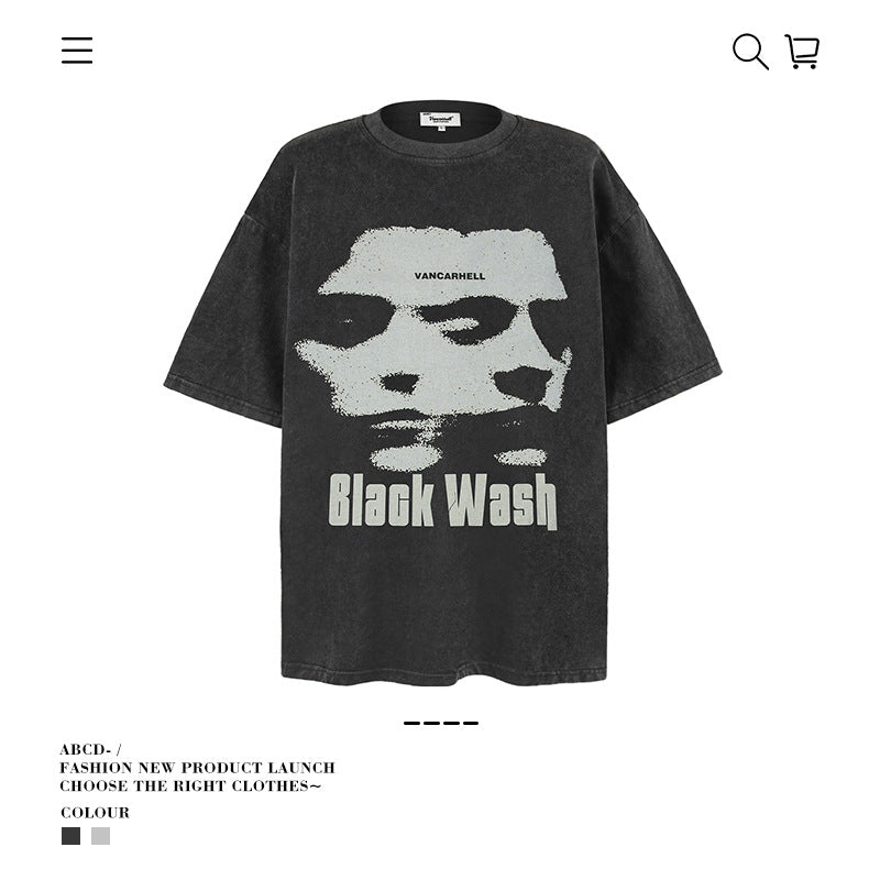 American vintage street T-shirt vintage loose for men and women