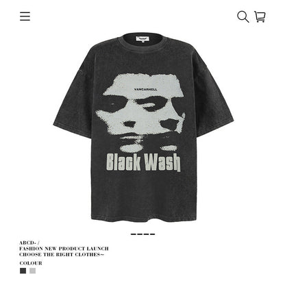 American vintage street T-shirt vintage loose for men and women