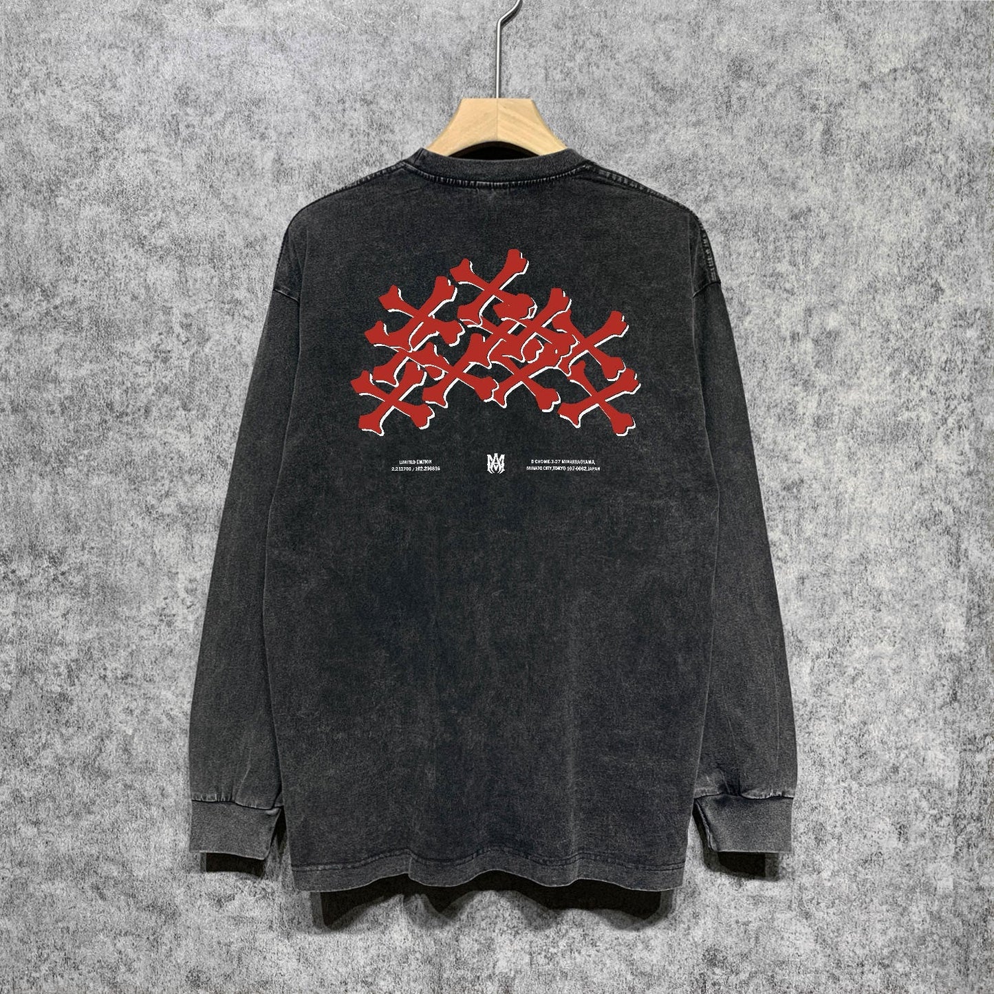 Amiri Long Sleeve Shirt Vintage T Shirt Washed and Worn Vintage Long Sleeve T-shirt