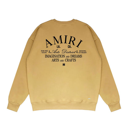 Amiri Long Sleeved Shirt Fashion Brand Crew Sweatshirts round Neck Sweater