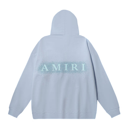 Amiri Hoodie OW Hot Diamond Letter Pattern Pullover Hooded Sweater Men and Women