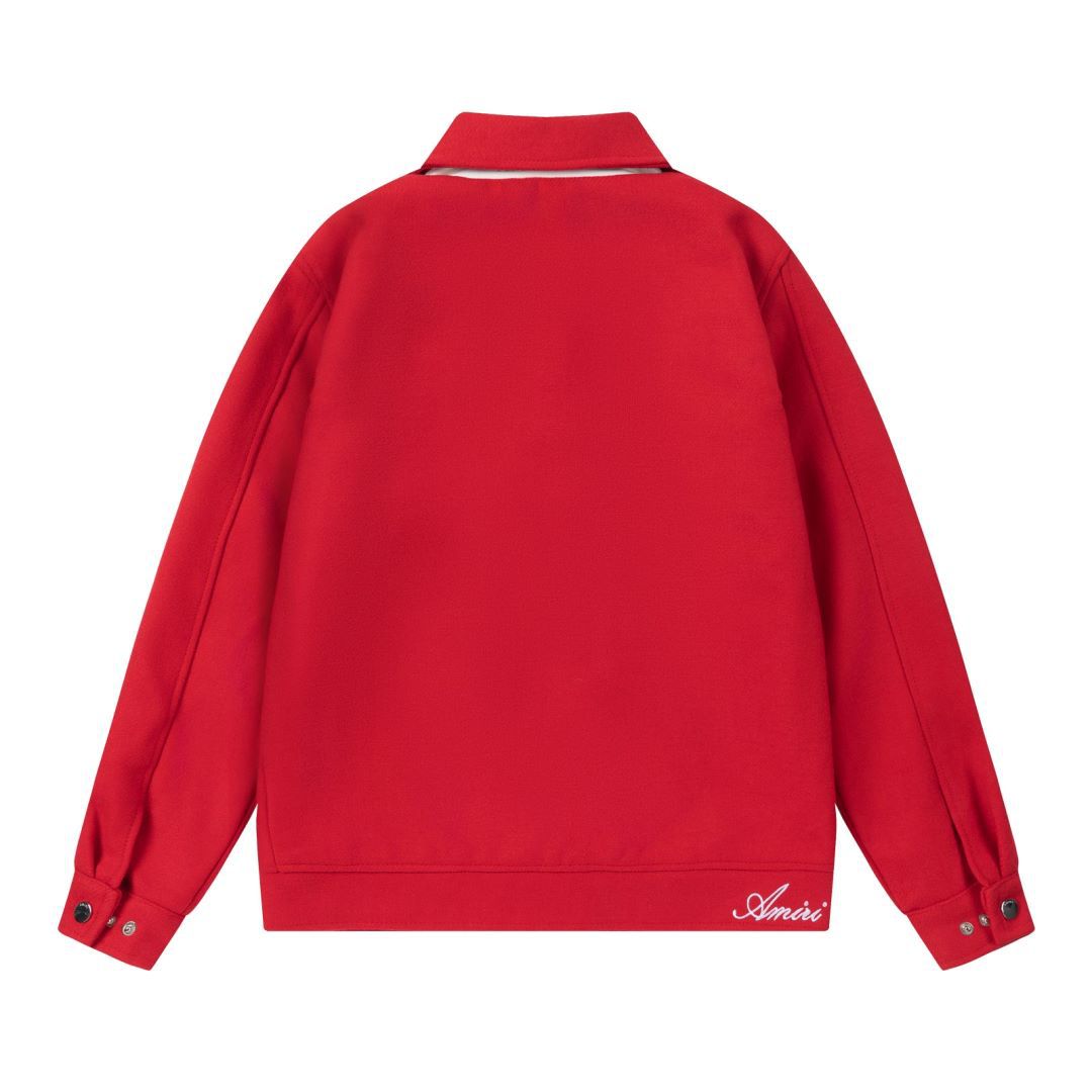 Amiri Jacket autumn and winter AMI stitching embroidery logo for men and women