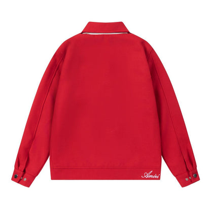 Amiri Jacket autumn and winter AMI stitching embroidery logo for men and women
