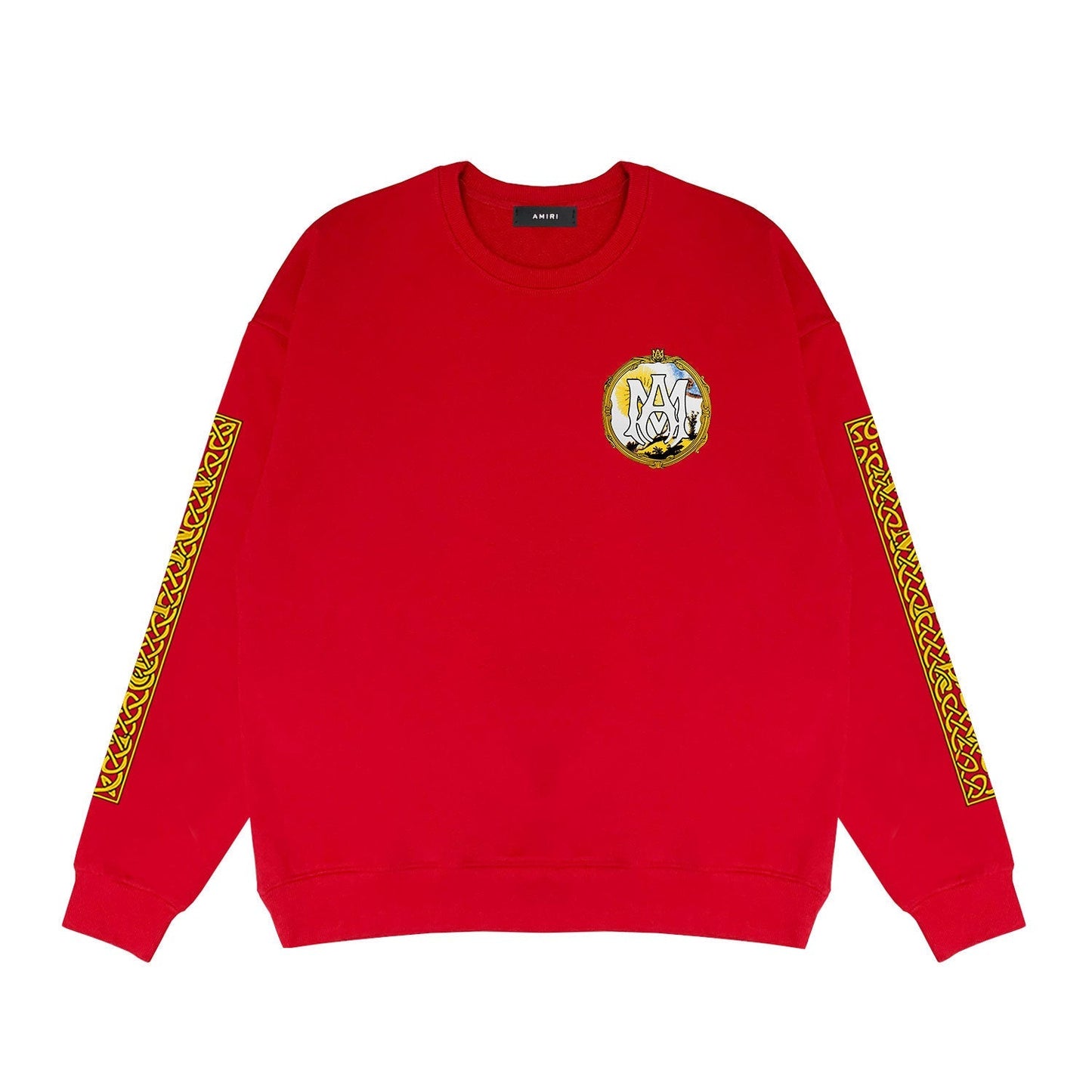 Amiri Long Sleeved Shirt Fashion Brand Crew Sweatshirts round Neck Sweater