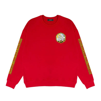 Amiri Long Sleeved Shirt Fashion Brand Crew Sweatshirts round Neck Sweater