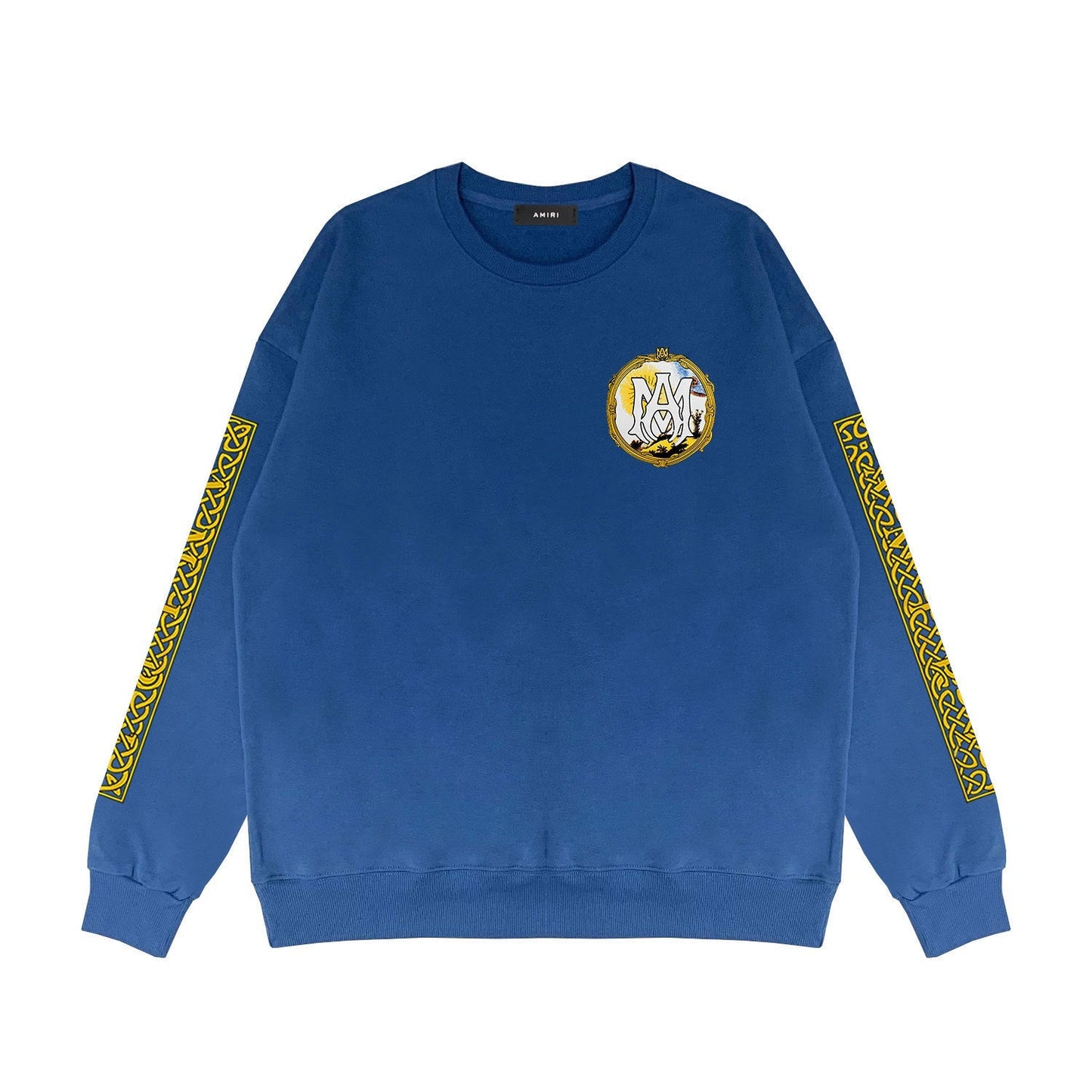 Amiri Long Sleeved Shirt Fashion Brand Crew Sweatshirts round Neck Sweater