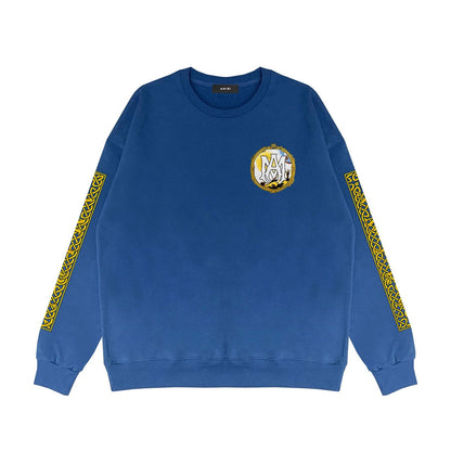 Amiri Long Sleeved Shirt Fashion Brand Crew Sweatshirts round Neck Sweater