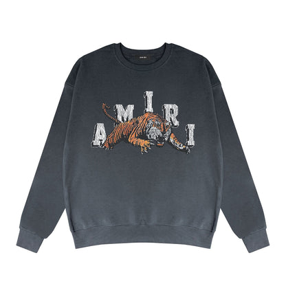 Amiri Long Sleeved Shirt Fashion Brand Crew Sweatshirts round Neck Sweater