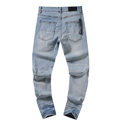 Amiri Jeans Ripped Patch Slim Fit Stretch Jeans
