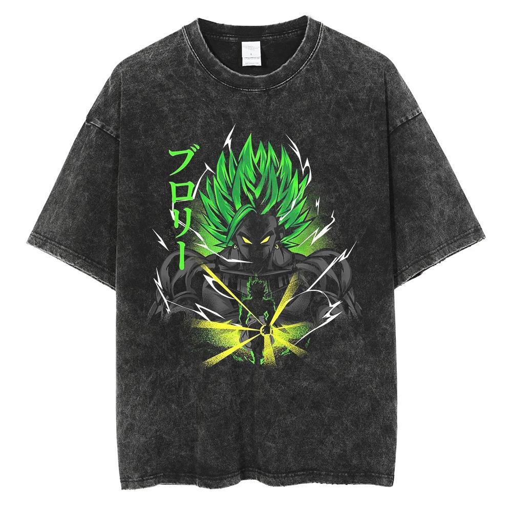 2024Hip Hop Summer Vintage T-Shirt Men Streetwear Japanese