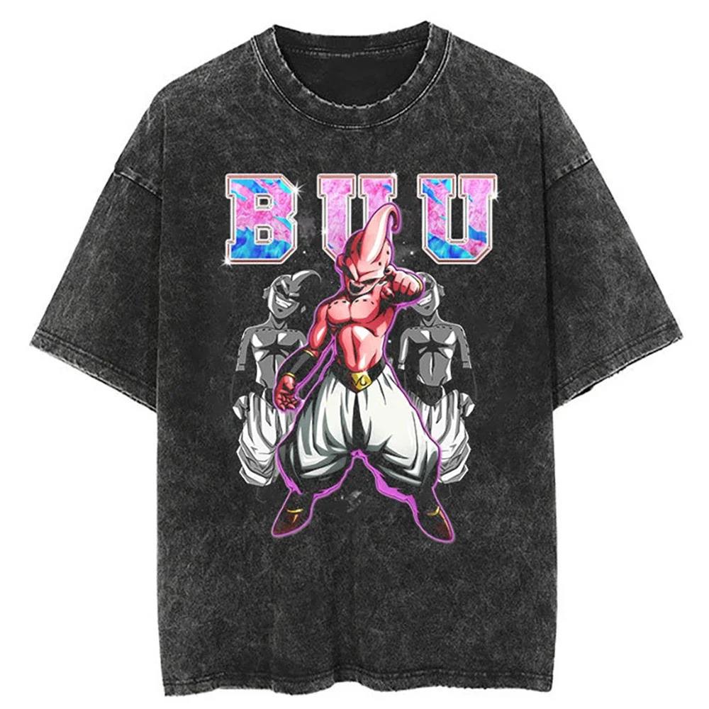 2024Men Streetwear Vintage Oversized T Shirt Japanese
