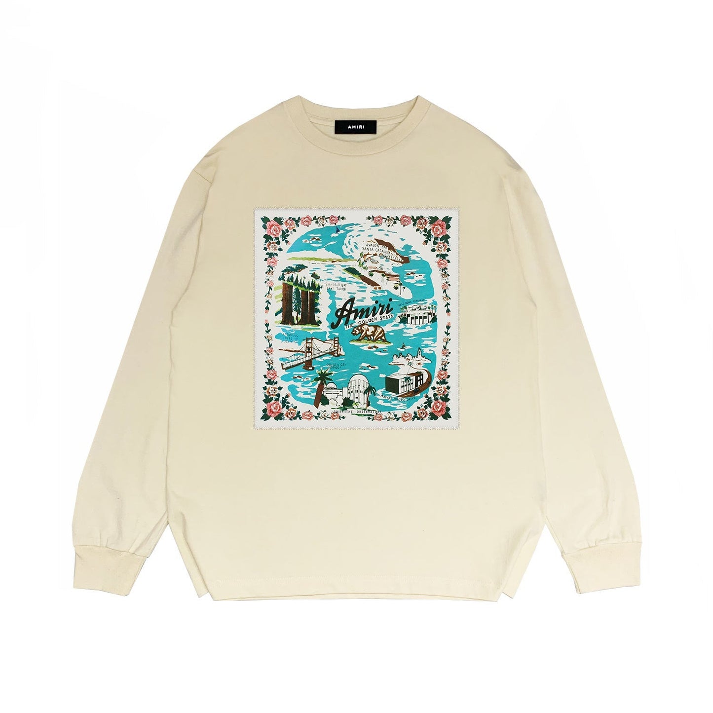 Amiri Long Sleeve Shirt Fashion Brand Long Sleeve Long-Sleeved T-shirt Blouse