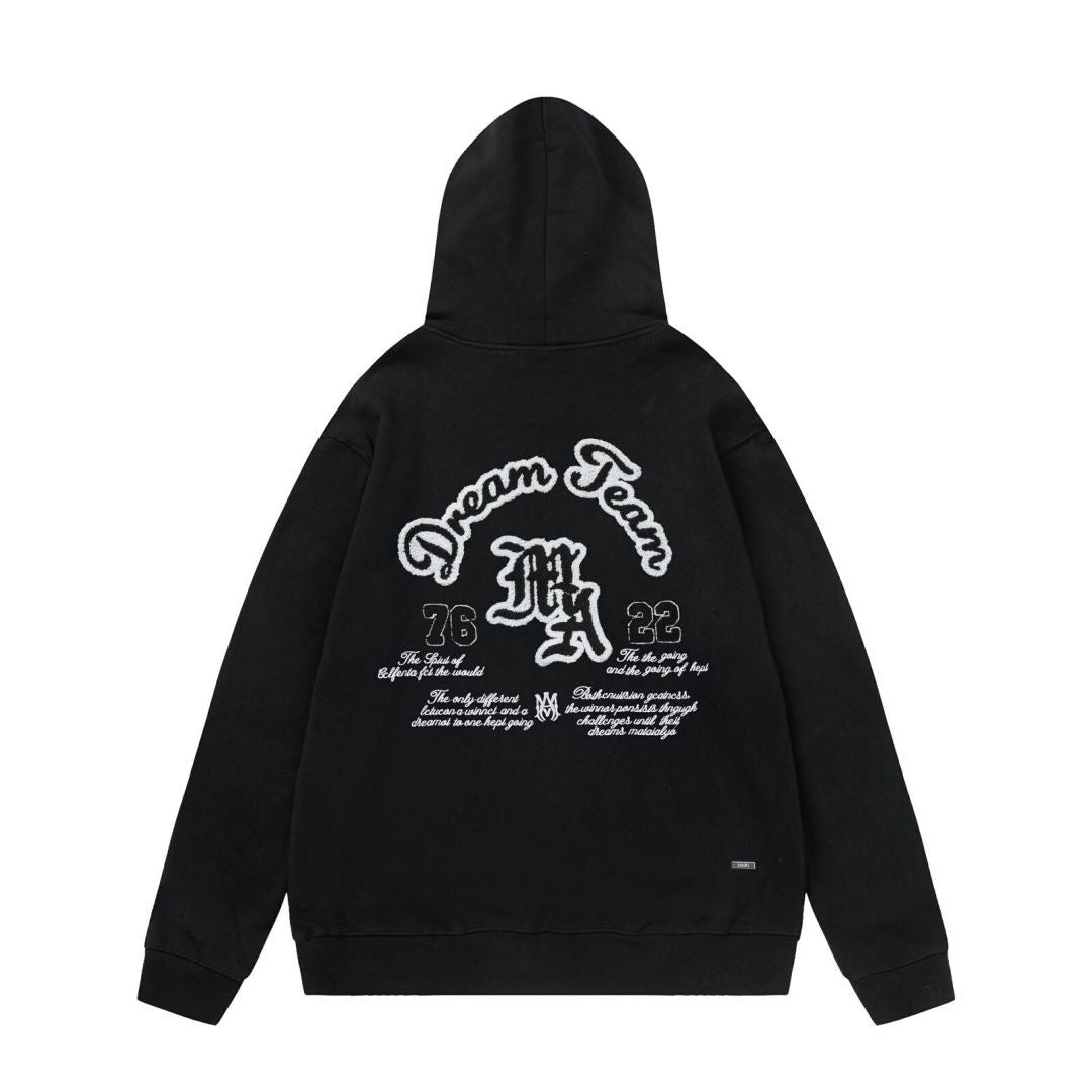 Amiri Hoodie AMI Towel Embroidered Letter Pattern Hooded Sweater for Men and Women