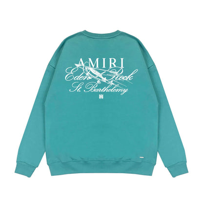 Amiri Long Sleeved Shirt Fashion Brand Crew Sweatshirts round Neck Sweater