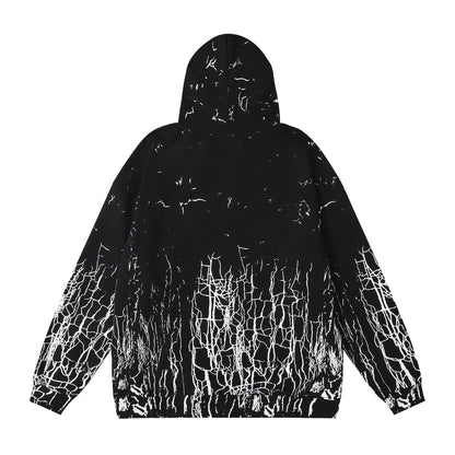 Amiri Hoodie AMI Ripped logo print hooded sweater
