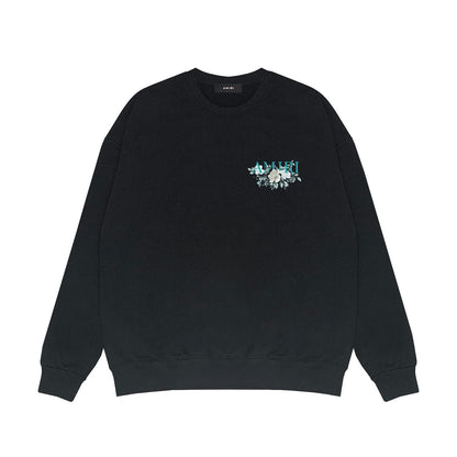 Amiri Long Sleeved Shirt Fashion Brand Crew Sweatshirts round Neck Sweater