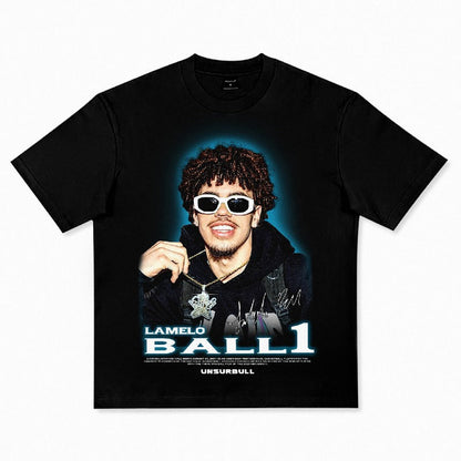 American vintage cotton loose short sleeve cotton football