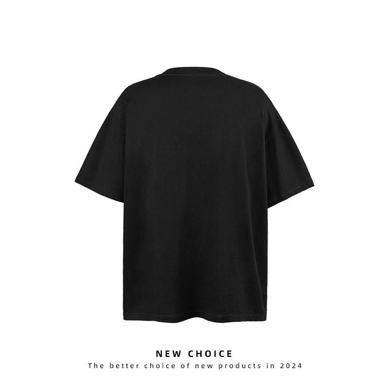 American vintage street T-shirt retro men's loose casual top