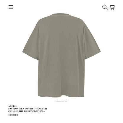 American vintage street T-shirt pure cotton retro men's and women's summer loose