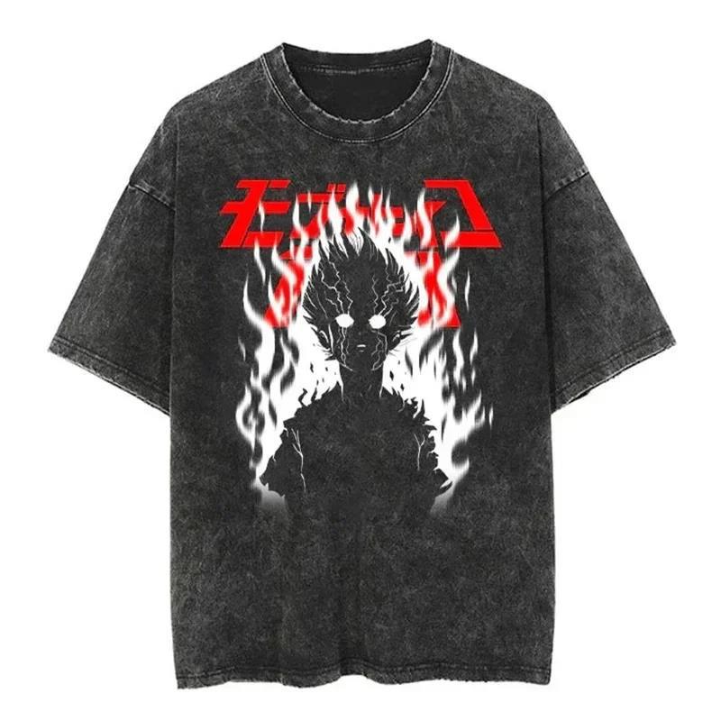 2024Streetwear Tshirt Japanese Anime Graphic Vintage Washed (Part 2)