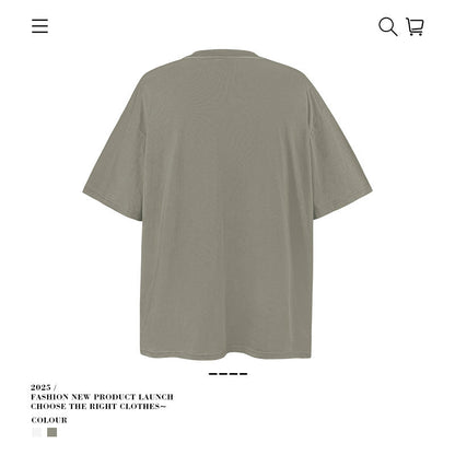 American vintage street T-shirt vintage cotton summer boys loose
