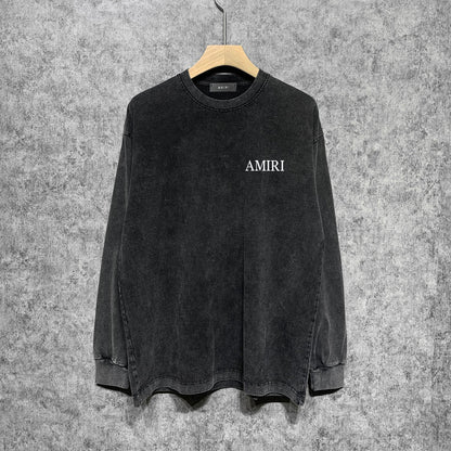 Amiri Long-Sleeve Shirt Plant Pattern Vintage Long Sleeve T-shirt