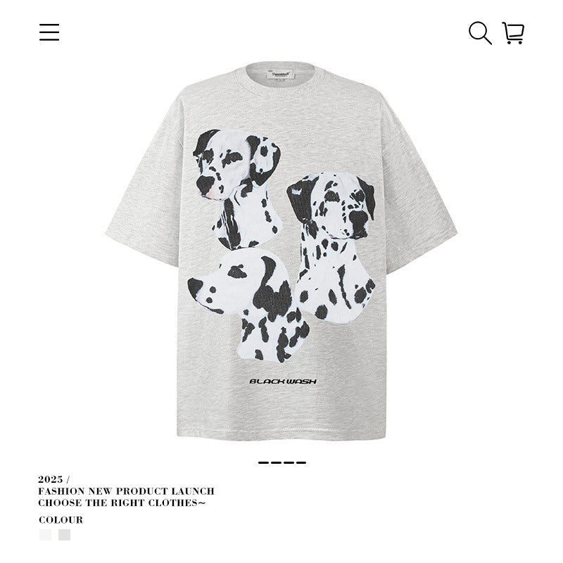 American vintage street T-shirt vintage cotton men and women summer